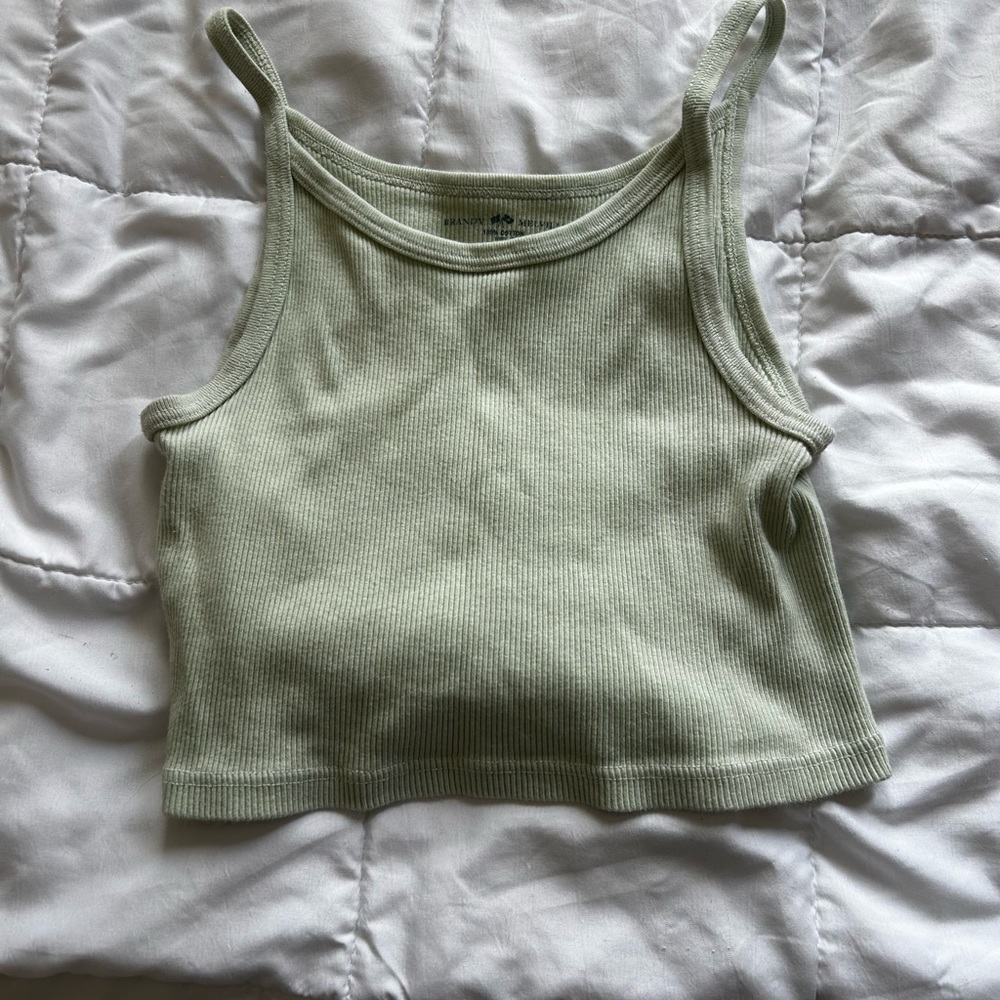 brandy melville green crop tank